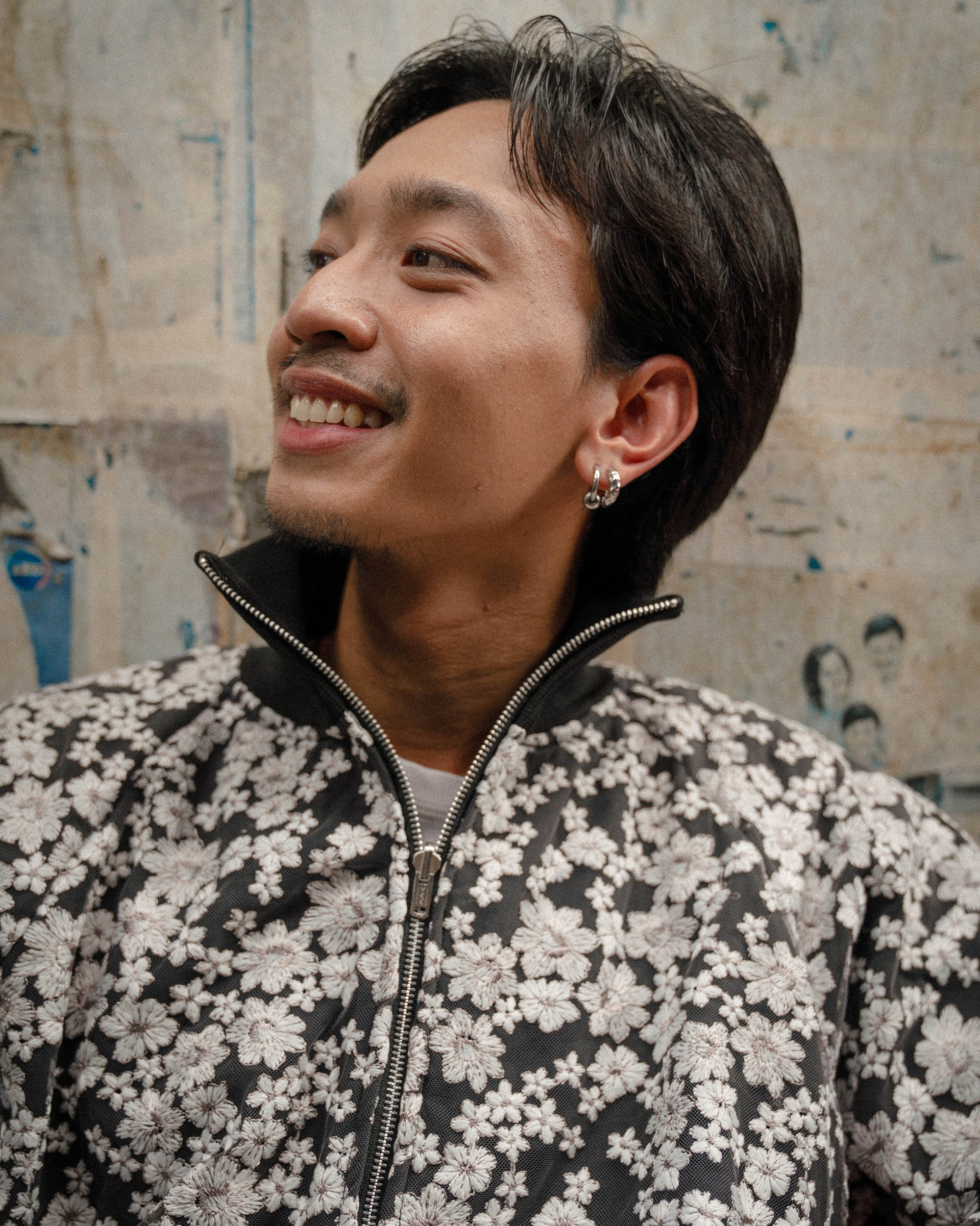 Jova Floral Zip Sweater