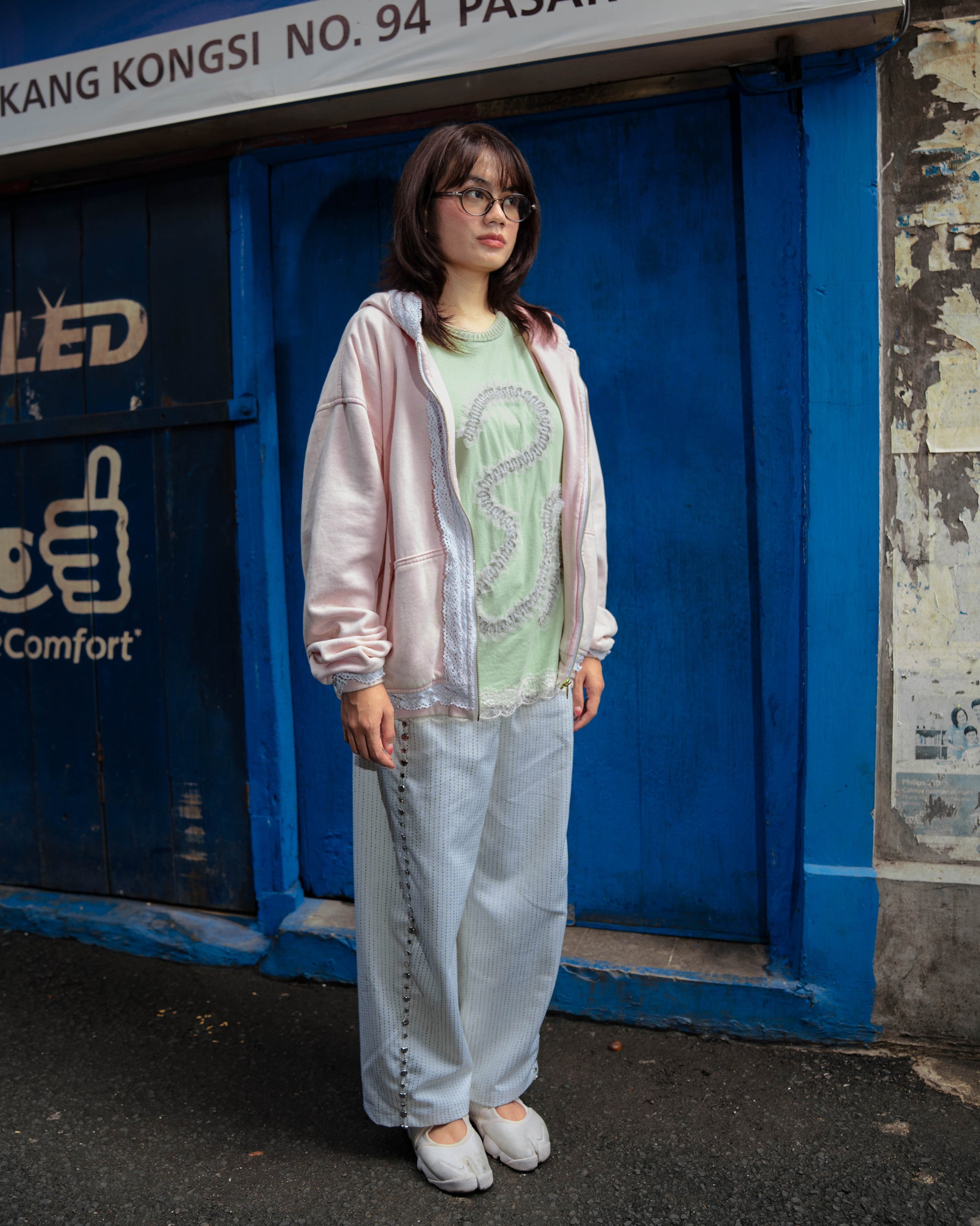Dune Lace Hoodie Washed
