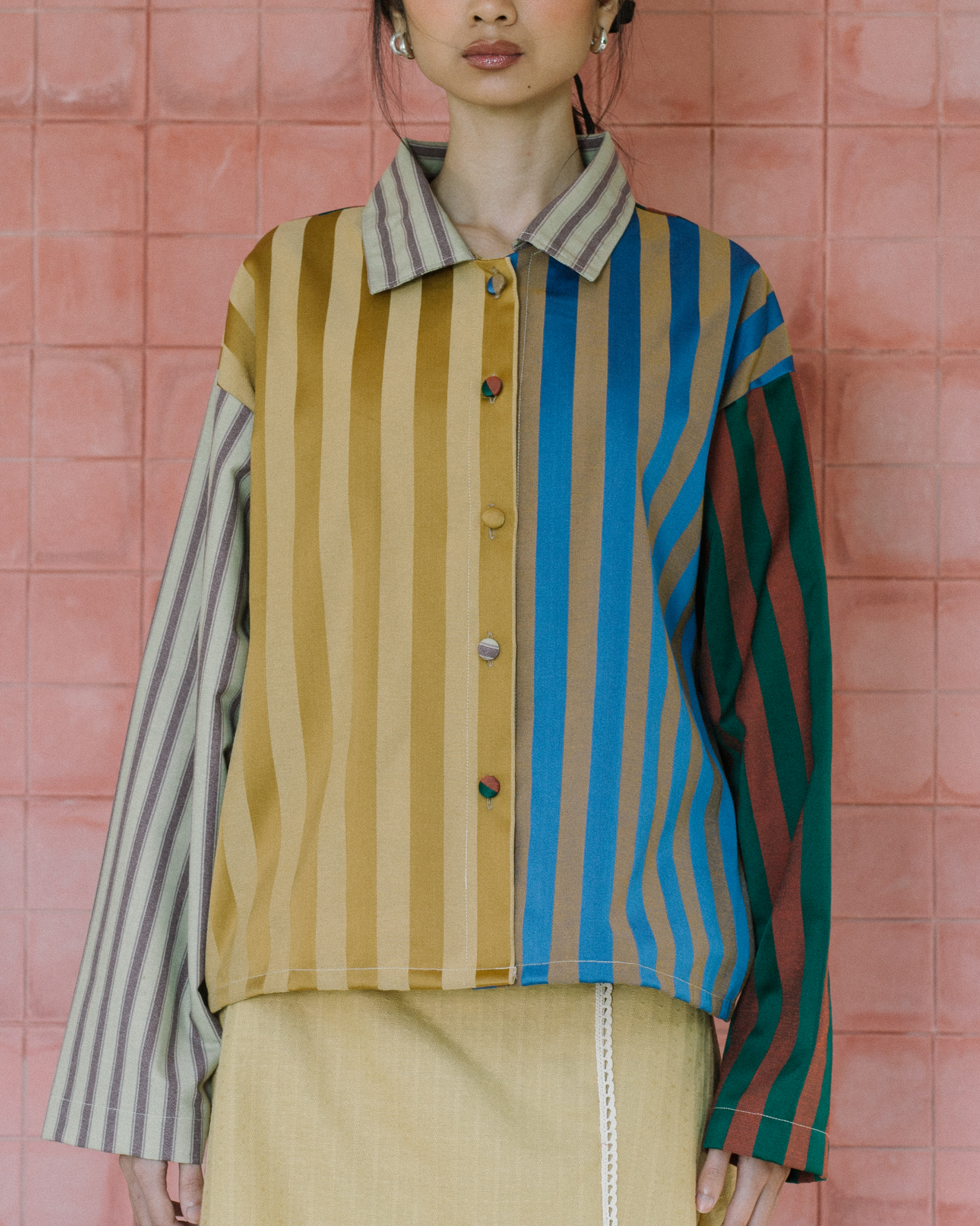 Image of Baron Multi-color Jacket, a statement piece yet versatile jacket made from jacquard cotton with several different color combinations.