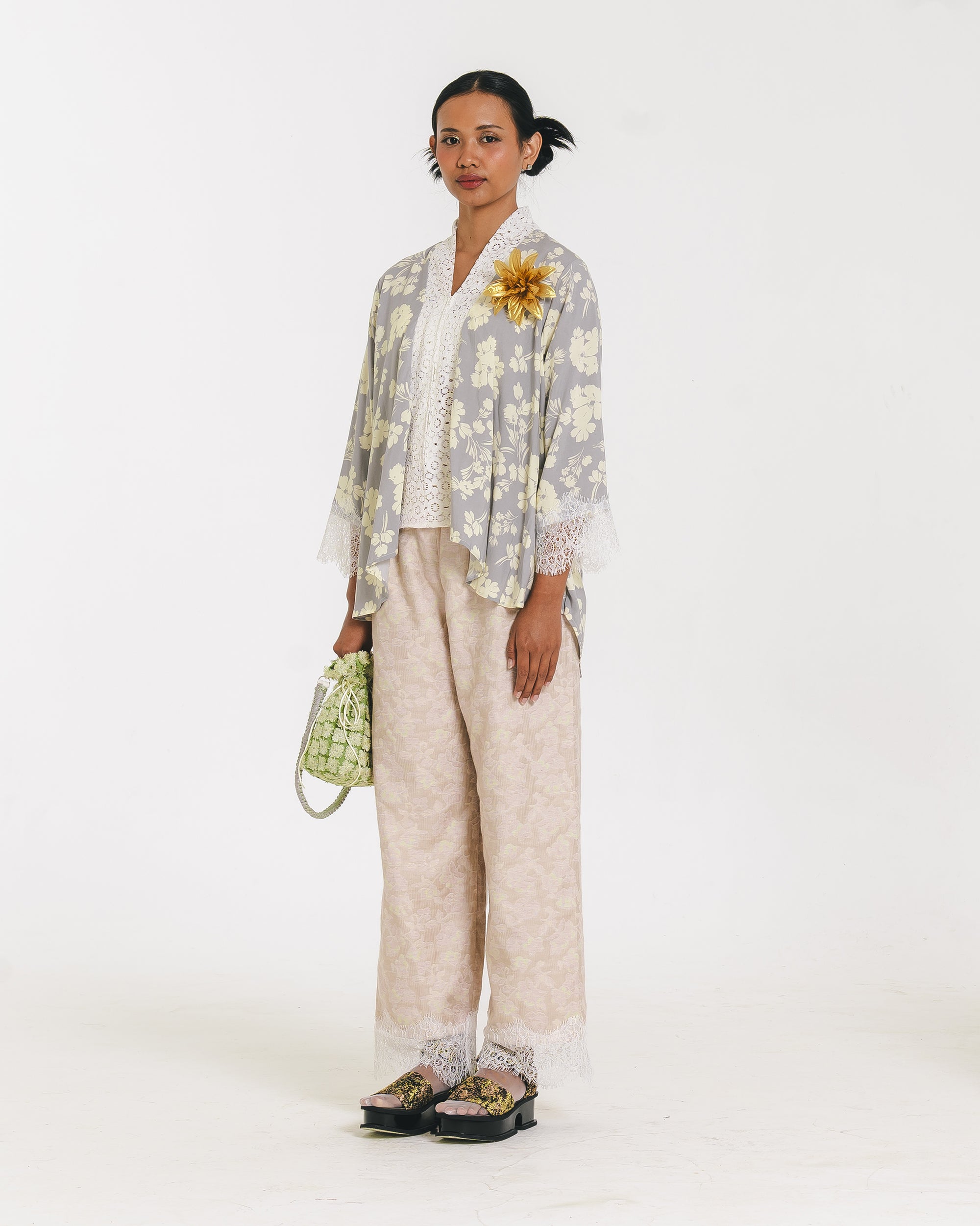 Kalila Longsleeve Blouse Gray