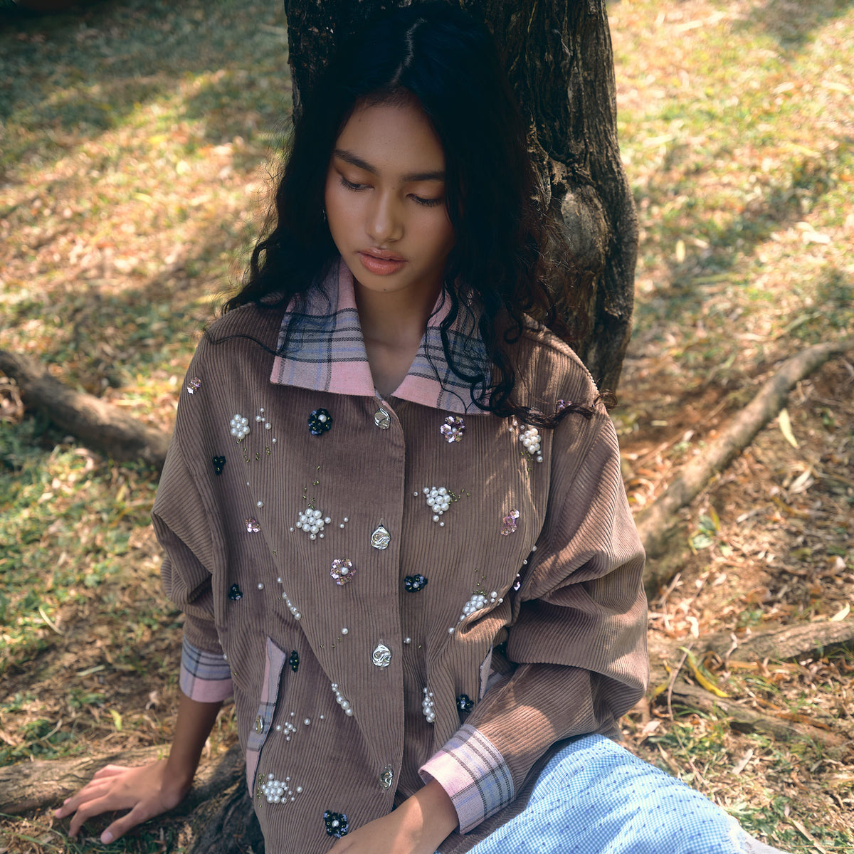 Rosio Beaded Jacket Brown