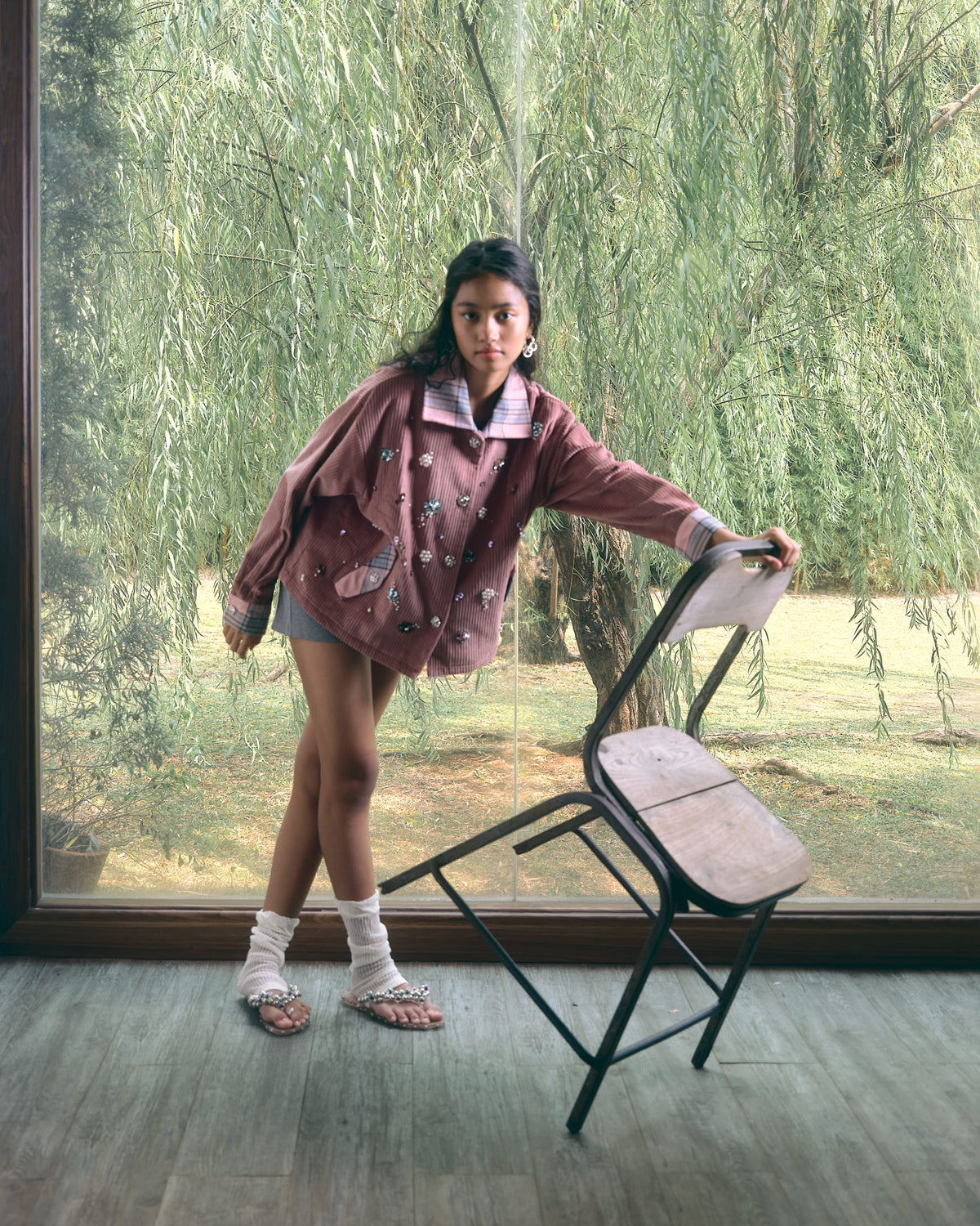 Rosio Beaded Jacket Mauve
