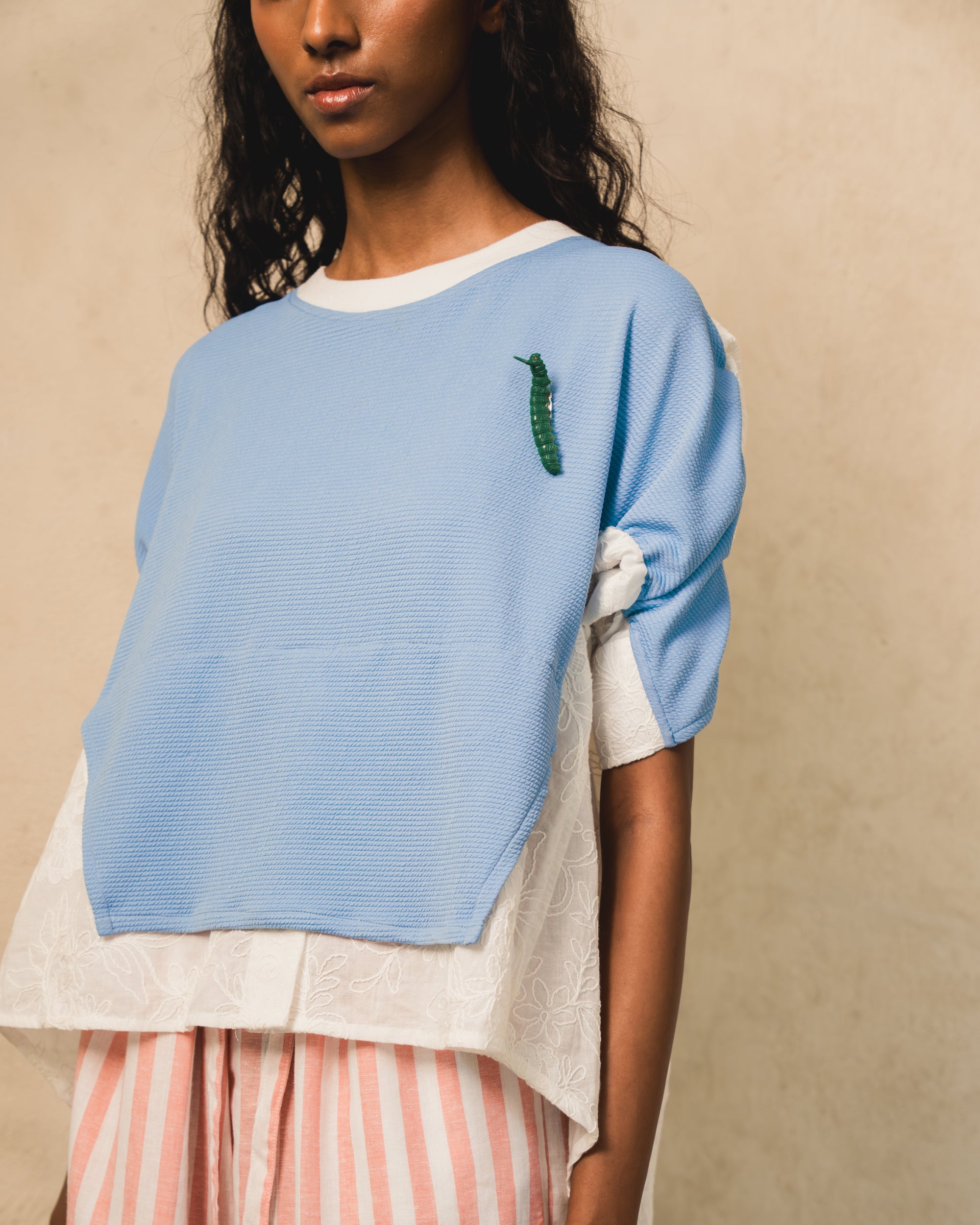 Image of Cantas Blouse, a layered top made from cotton.