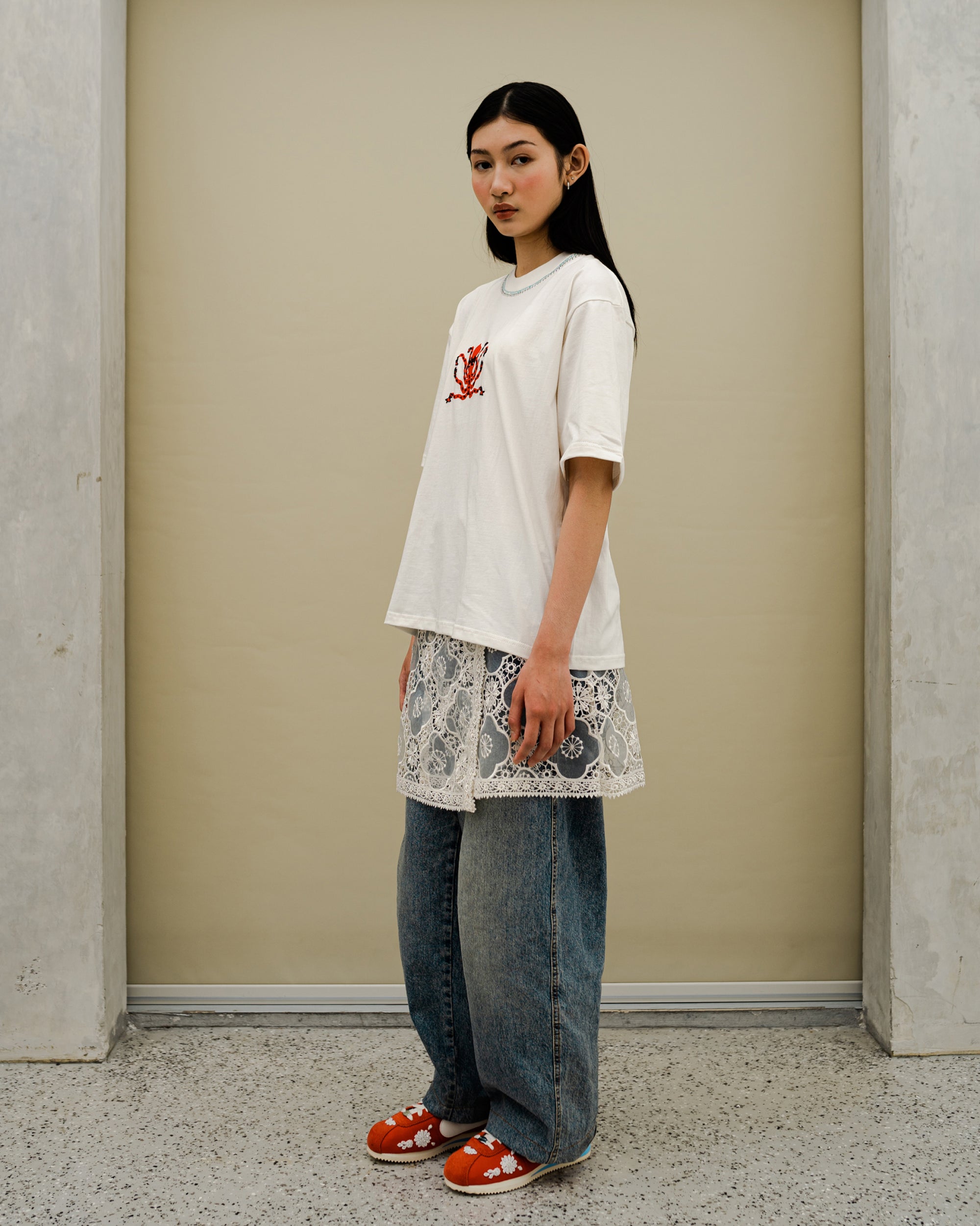 Image of Inka Octo Regular Tee, a tee with playful graphic and embroidery details.