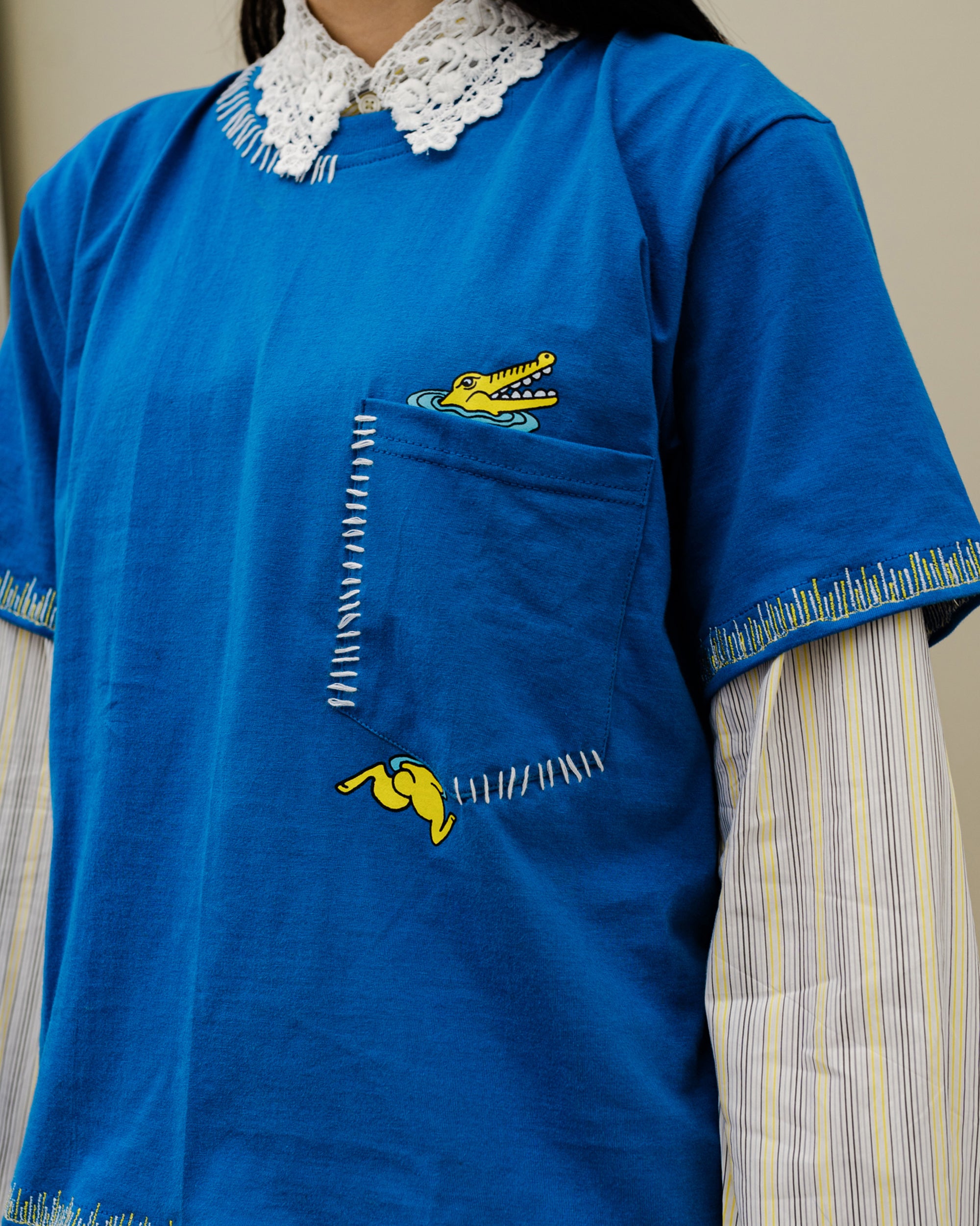 Image of Niko Croco Regular Tee, a tee with playful graphic and embroidery details.